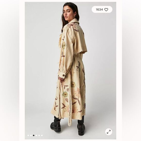 FREE PEOPLE Forget Me Not Trench Coat - Picture 3 of 13